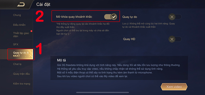 Mở khóa quay khoảnh khắc game Liên Quân